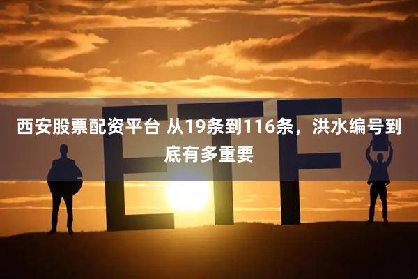 西安股票配资平台 从19条到116条，洪水编号到底有多重要